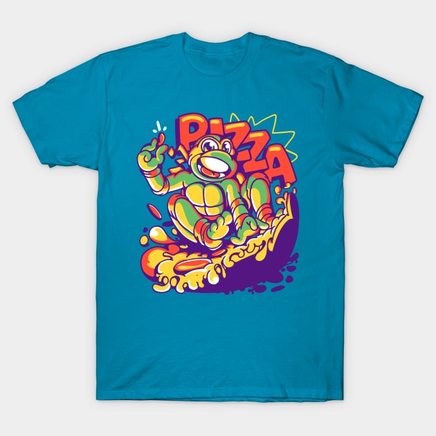 Pizza Turtle Time T-Shirt by fitasartwork